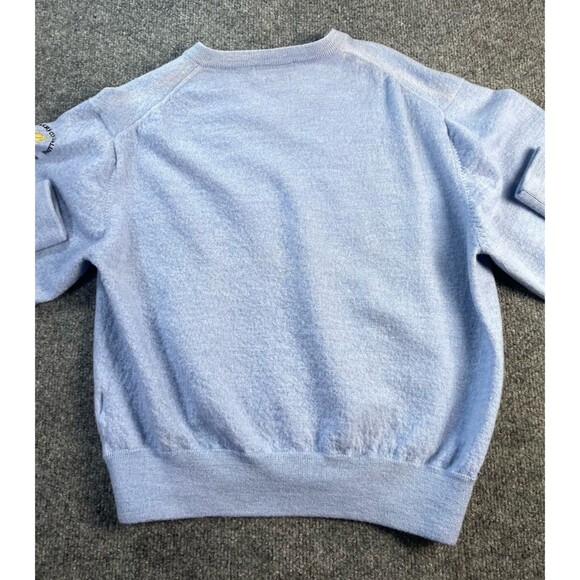 Peter Millar Sweater Womens XL Blue Merino Wool V-Neck Pinehurst Resort Golf - Picture 15 of 15